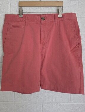 14th & Union Shorts Mens 33W Coral Slim Fit Cotton Blend Chinos